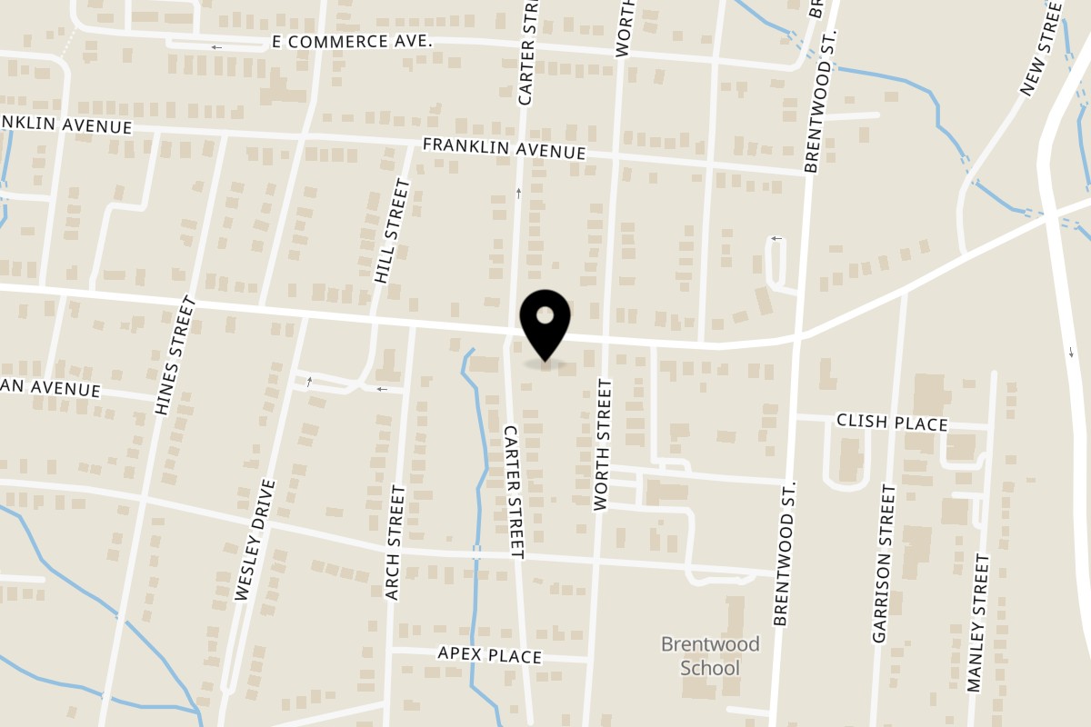 Map showing the location of HP Taco Shop on 2006 E Green Dr in High Point